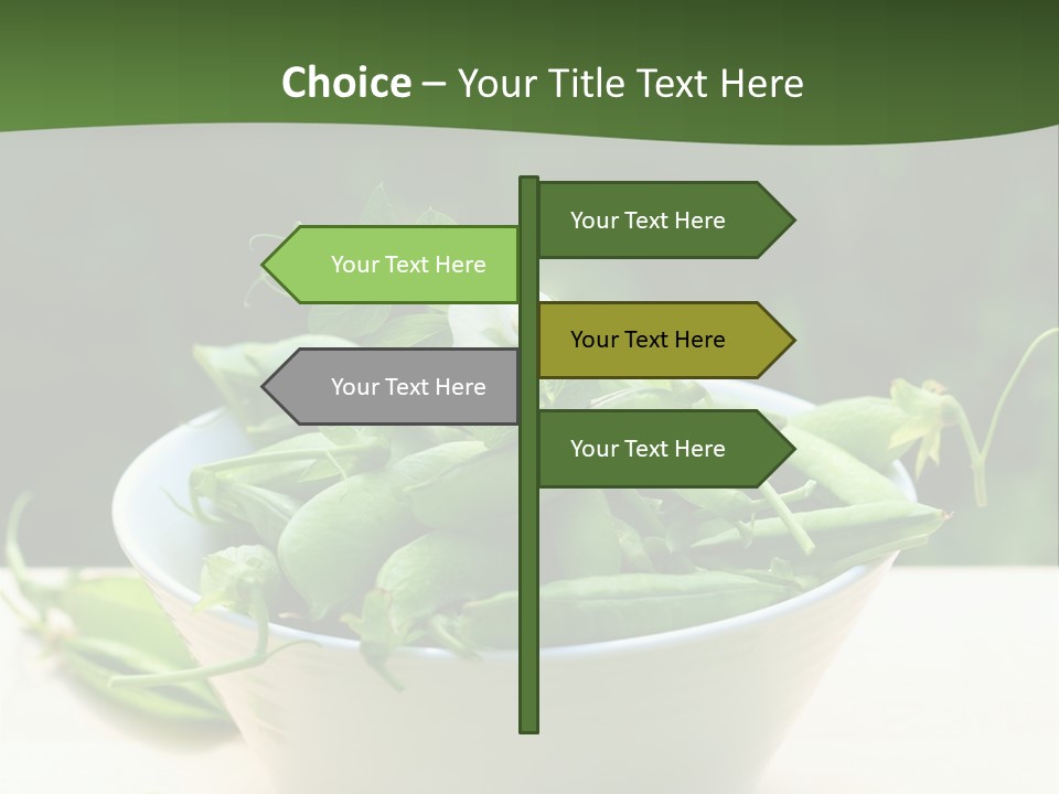Freshness Pea Leaf PowerPoint Template