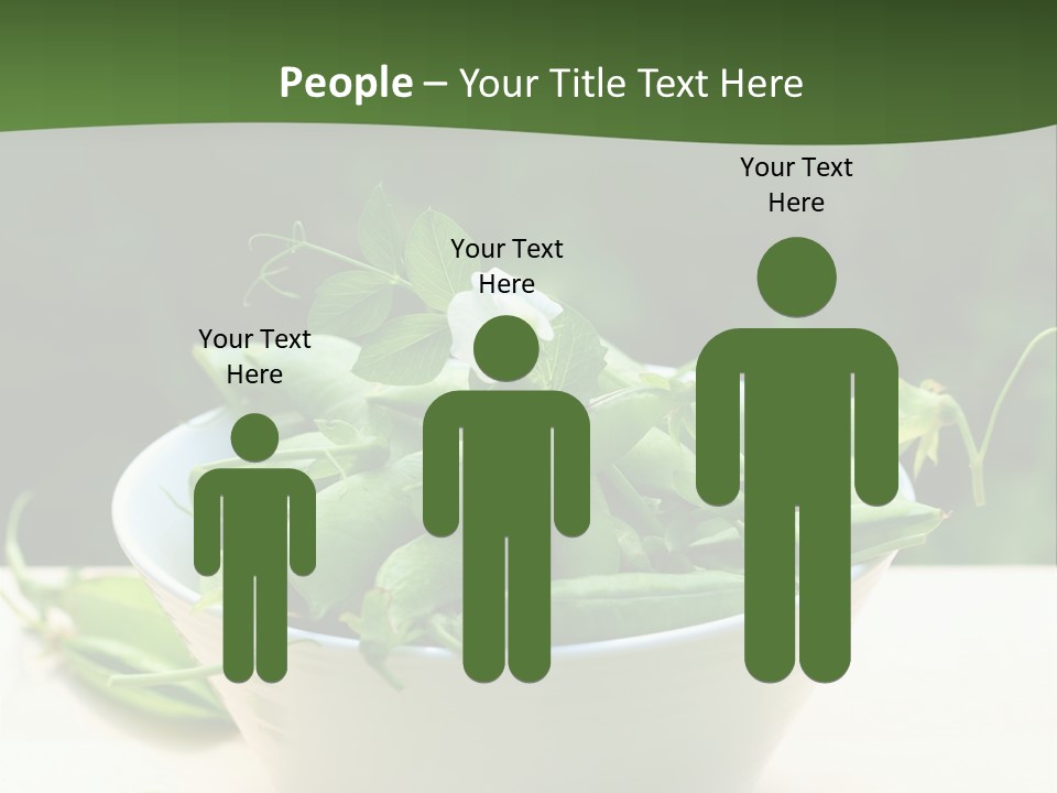 Freshness Pea Leaf PowerPoint Template