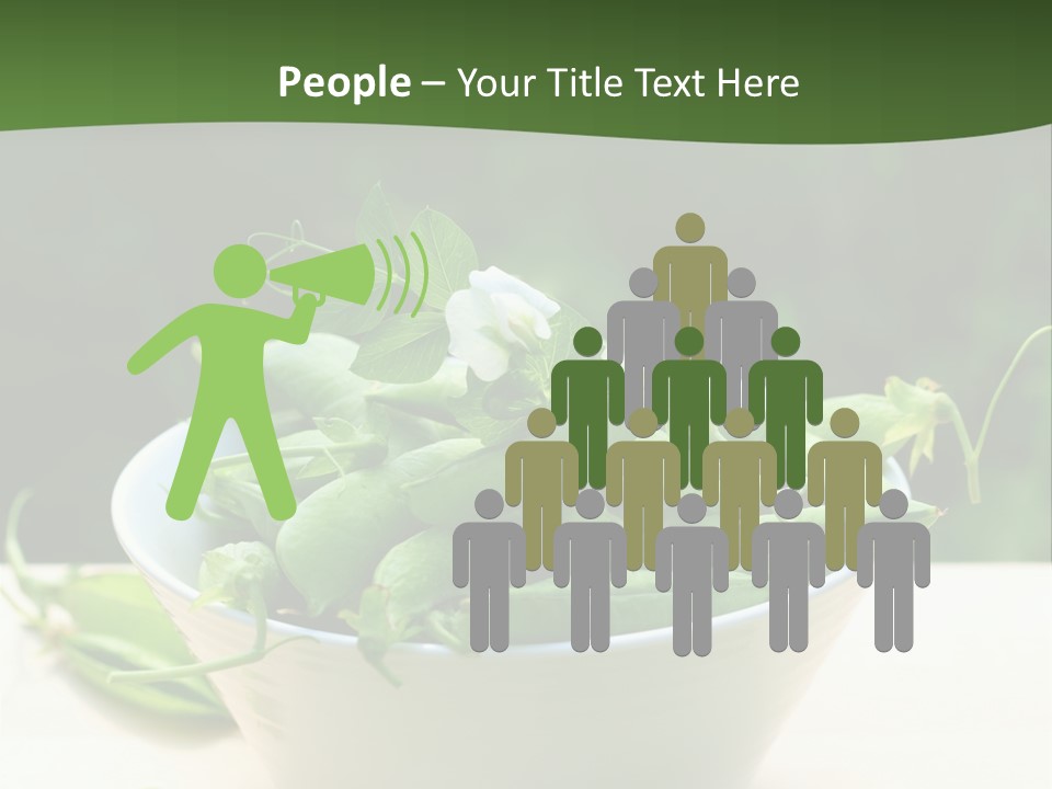 Freshness Pea Leaf PowerPoint Template