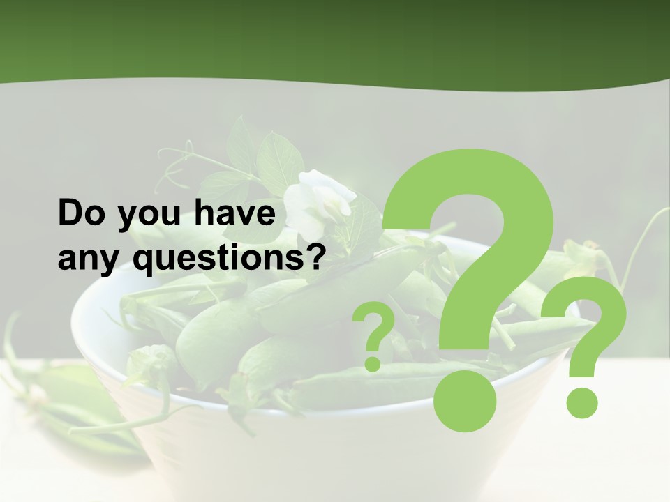 Freshness Pea Leaf PowerPoint Template