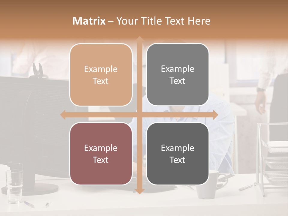 Teamworking Table Portrait PowerPoint Template