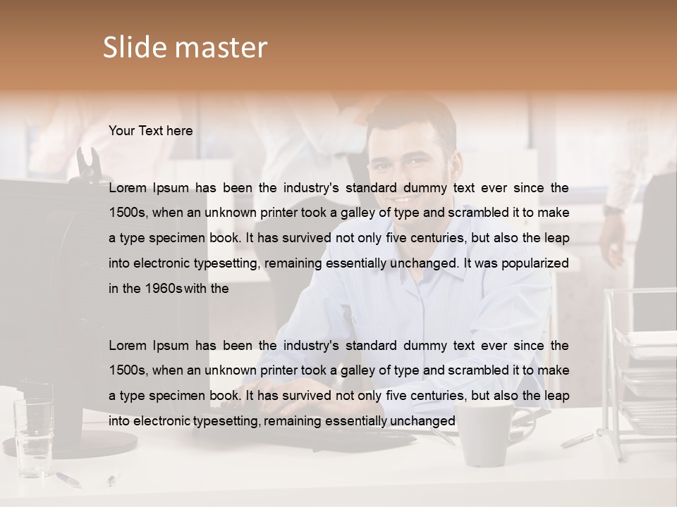 Teamworking Table Portrait PowerPoint Template