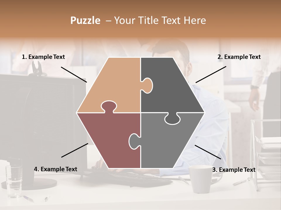 Teamworking Table Portrait PowerPoint Template