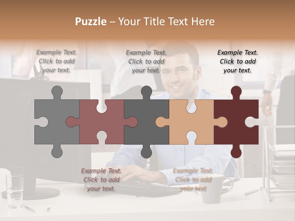 Teamworking Table Portrait PowerPoint Template