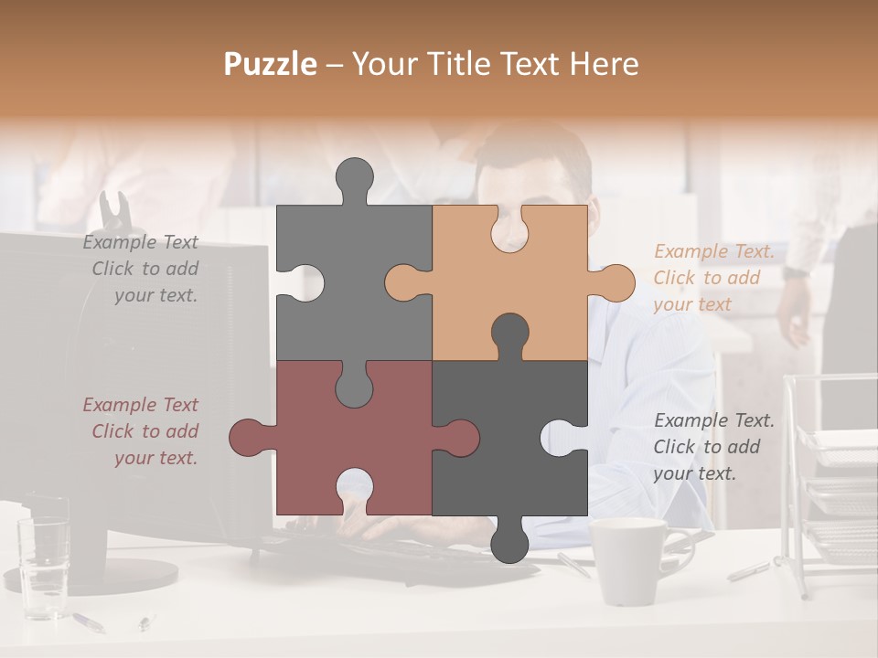 Teamworking Table Portrait PowerPoint Template