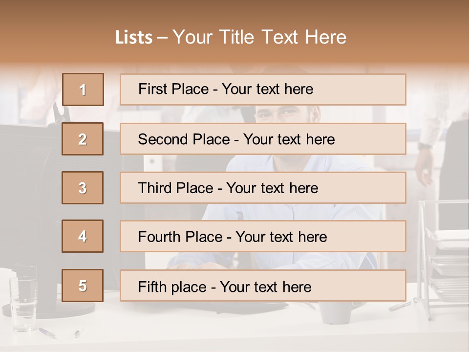 Teamworking Table Portrait PowerPoint Template