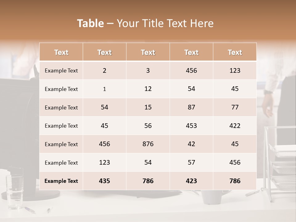 Teamworking Table Portrait PowerPoint Template