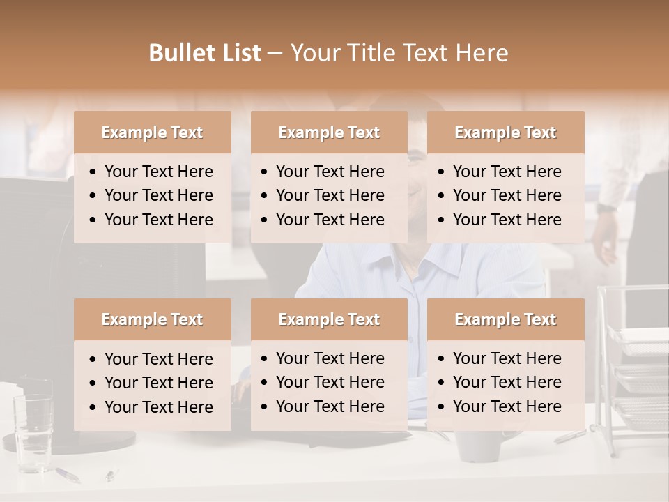 Teamworking Table Portrait PowerPoint Template