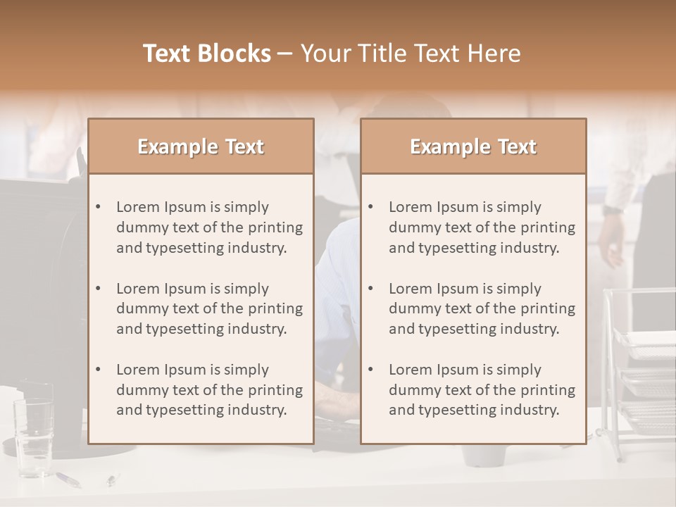 Teamworking Table Portrait PowerPoint Template