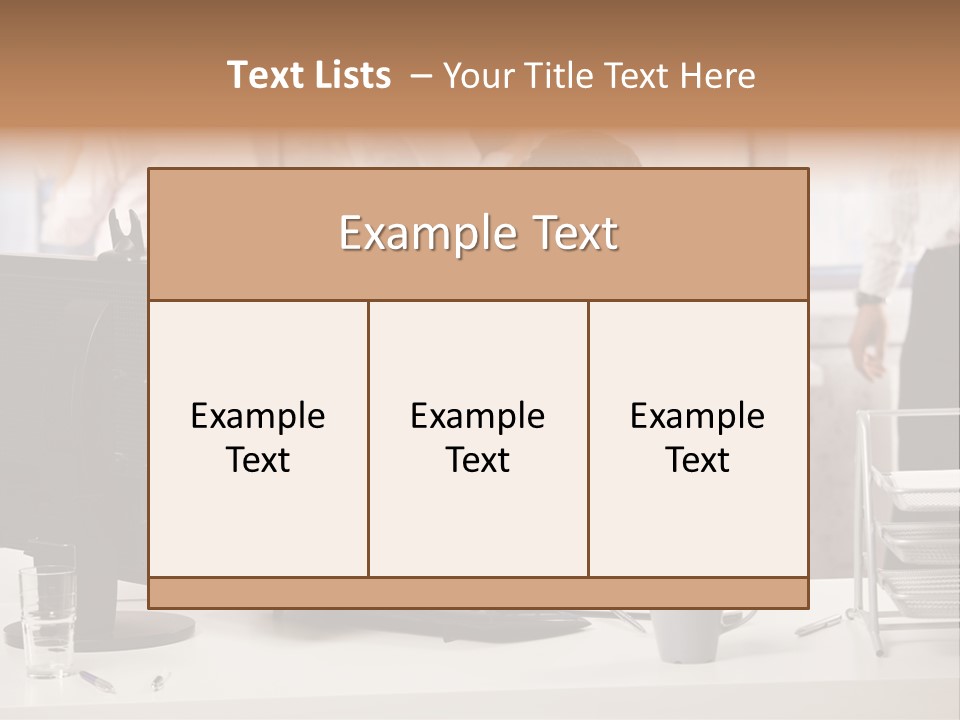 Teamworking Table Portrait PowerPoint Template