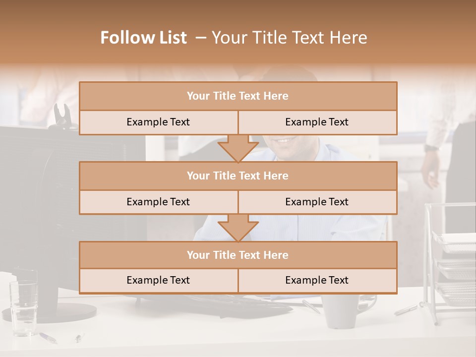 Teamworking Table Portrait PowerPoint Template