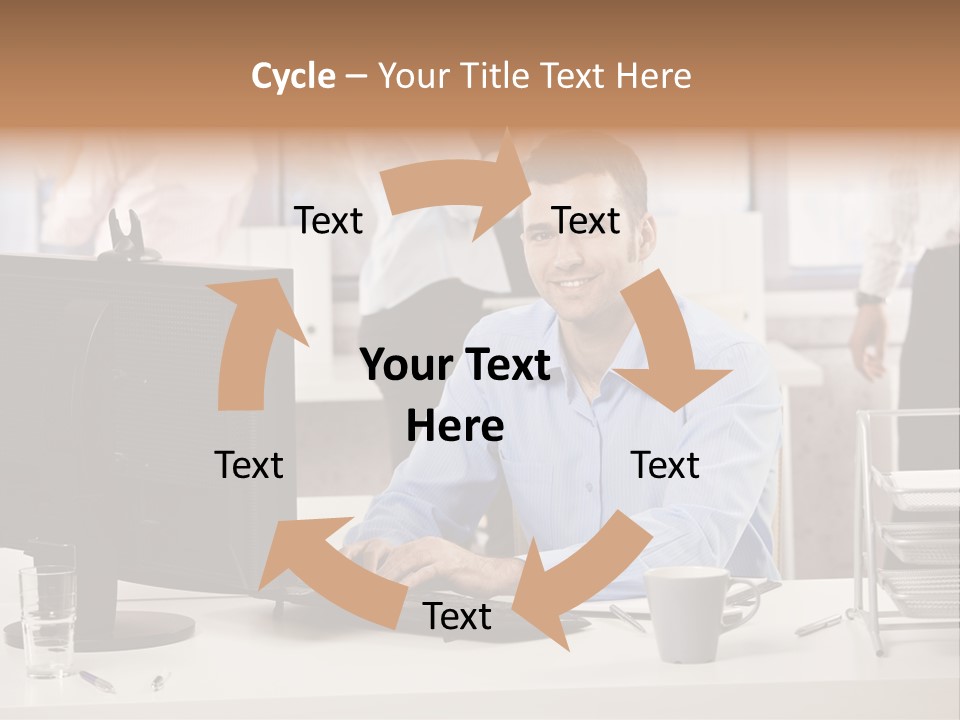 Teamworking Table Portrait PowerPoint Template