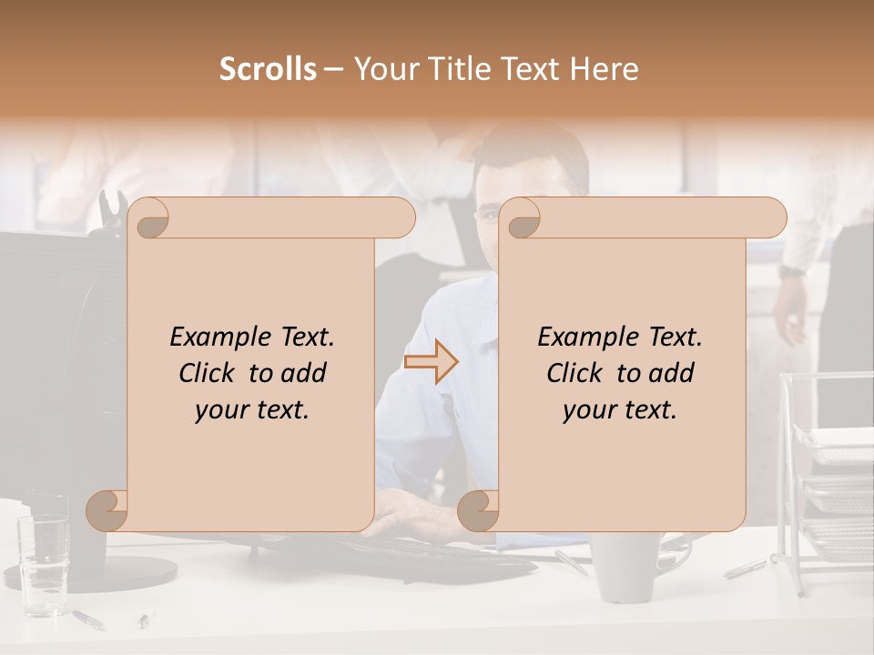Teamworking Table Portrait PowerPoint Template
