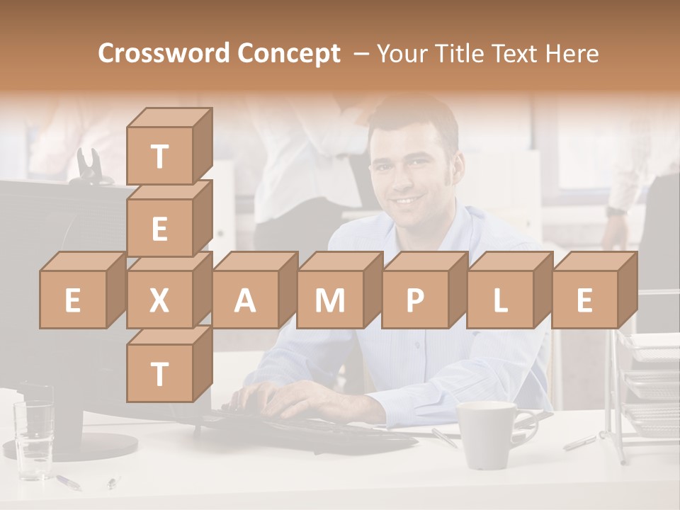 Teamworking Table Portrait PowerPoint Template