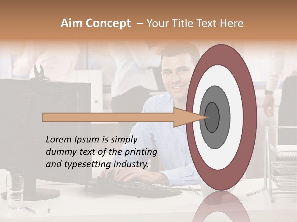 Teamworking Table Portrait PowerPoint Template