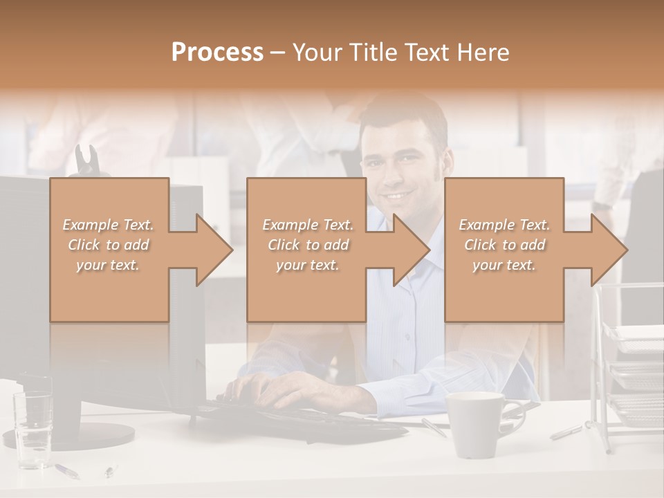 Teamworking Table Portrait PowerPoint Template