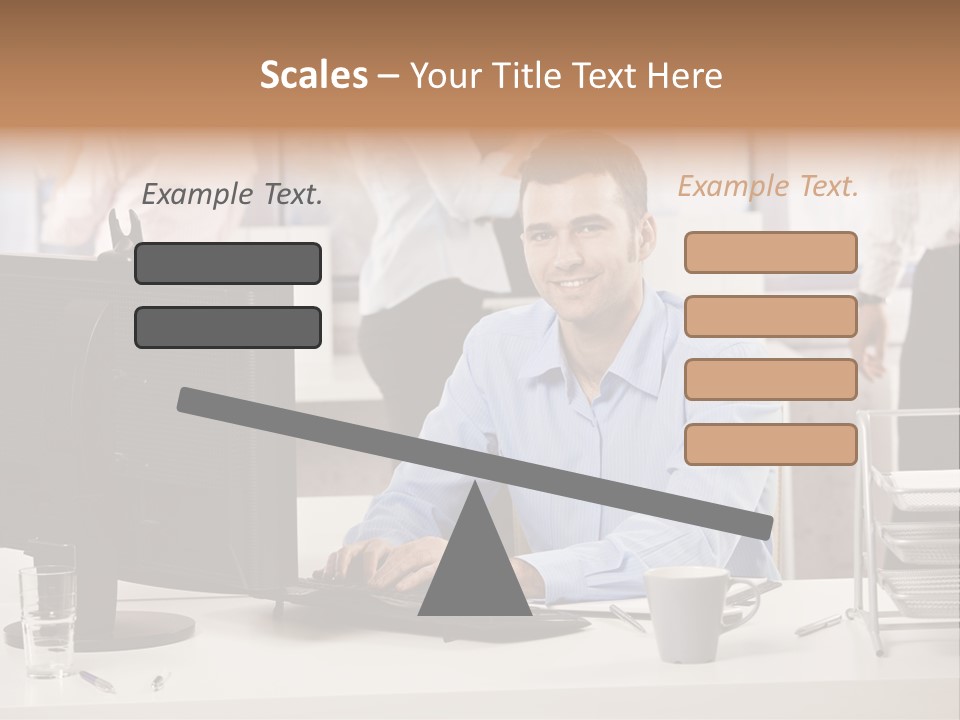 Teamworking Table Portrait PowerPoint Template
