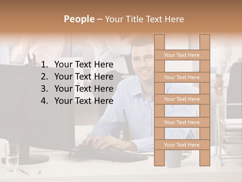 Teamworking Table Portrait PowerPoint Template