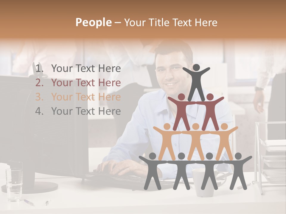Teamworking Table Portrait PowerPoint Template
