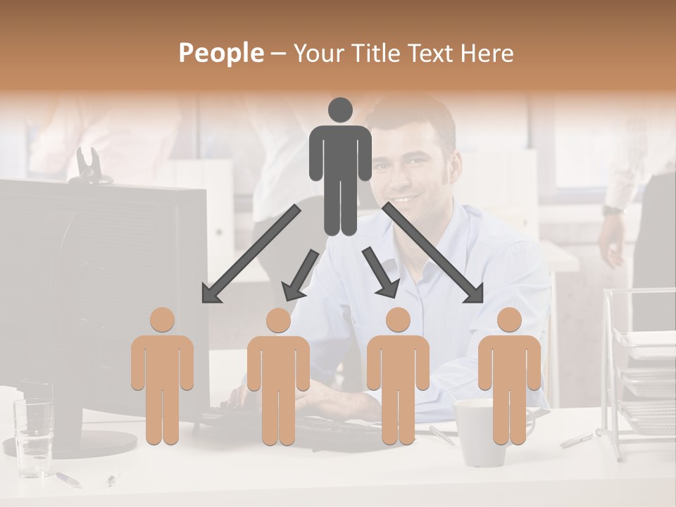 Teamworking Table Portrait PowerPoint Template