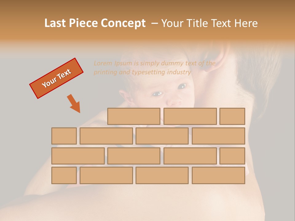 Resting Touching Boy PowerPoint Template
