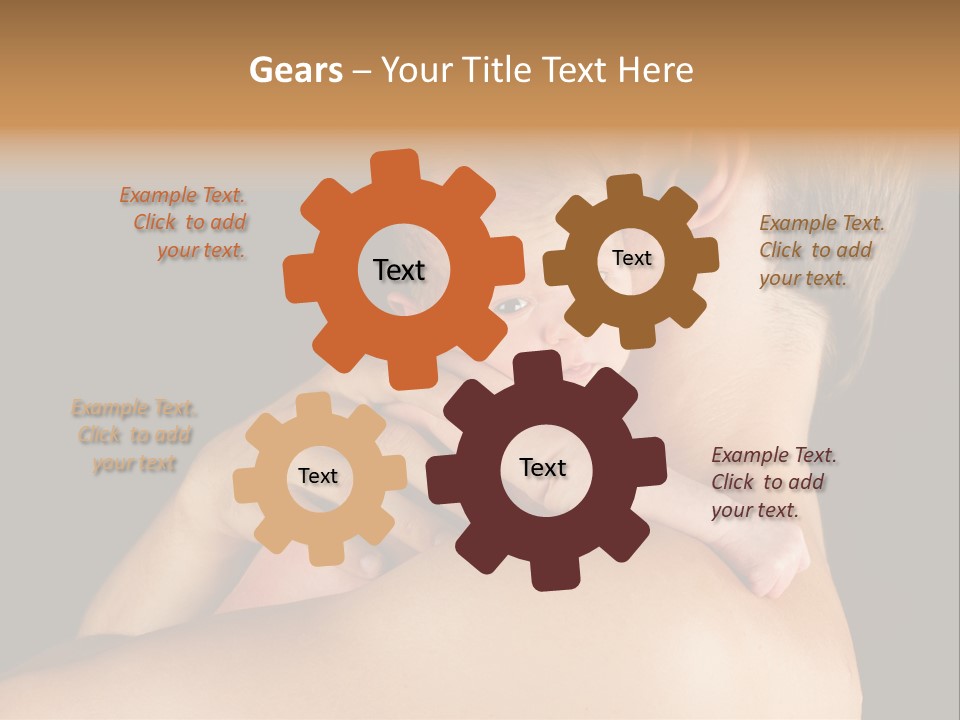 Resting Touching Boy PowerPoint Template