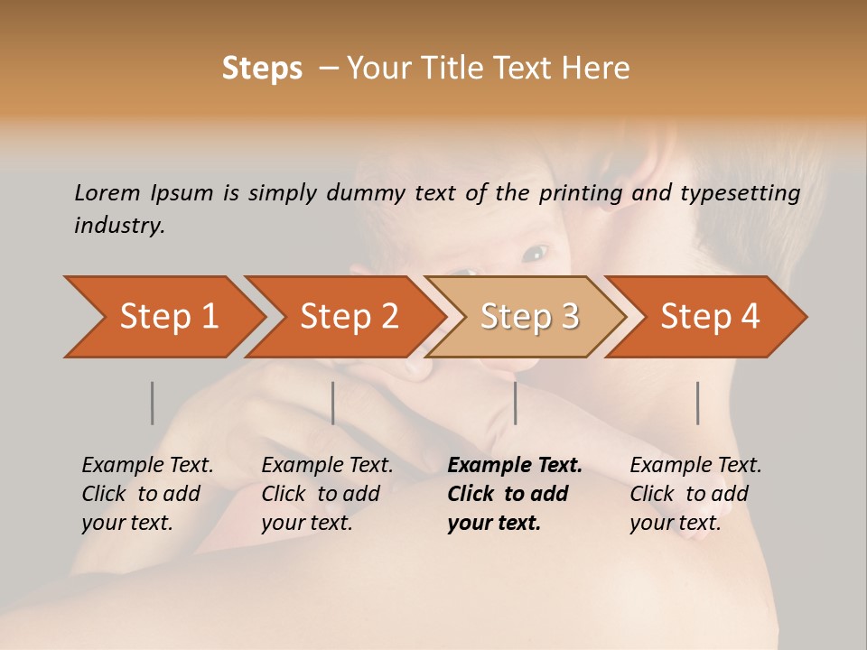 Resting Touching Boy PowerPoint Template