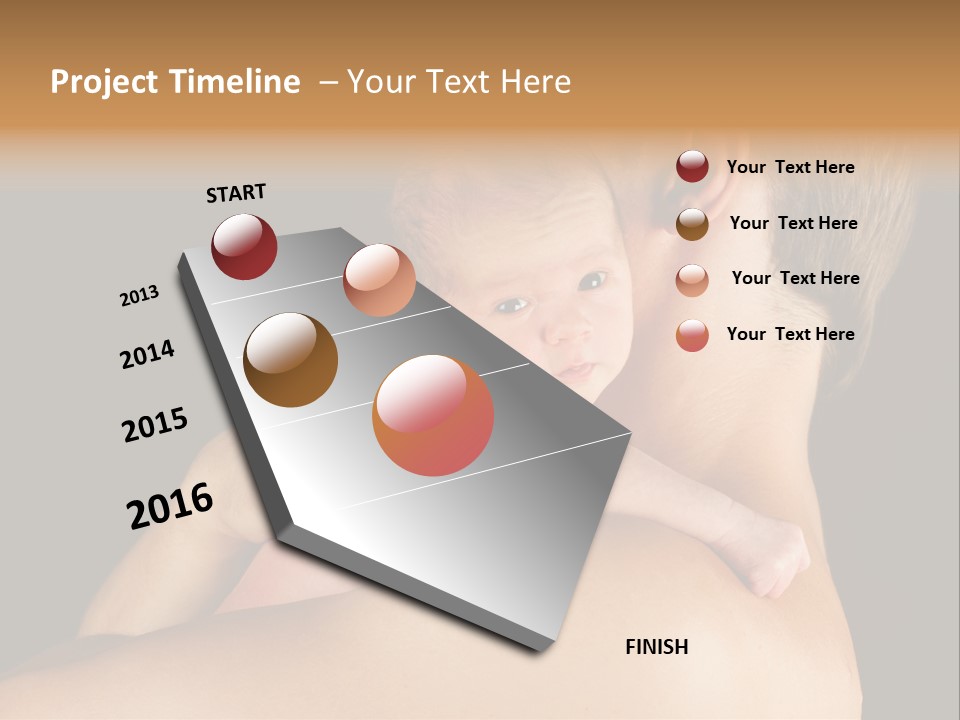 Resting Touching Boy PowerPoint Template