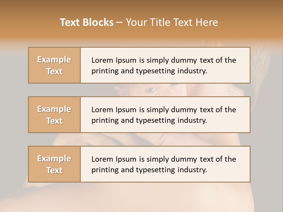 Resting Touching Boy PowerPoint Template