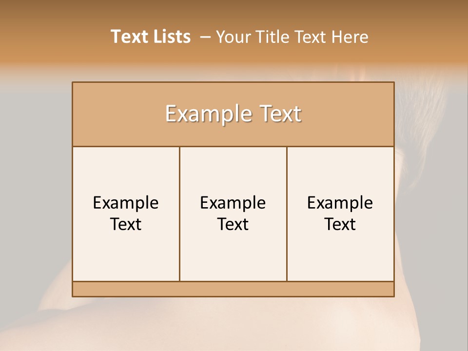 Resting Touching Boy PowerPoint Template