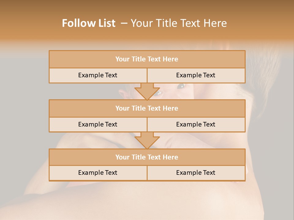 Resting Touching Boy PowerPoint Template