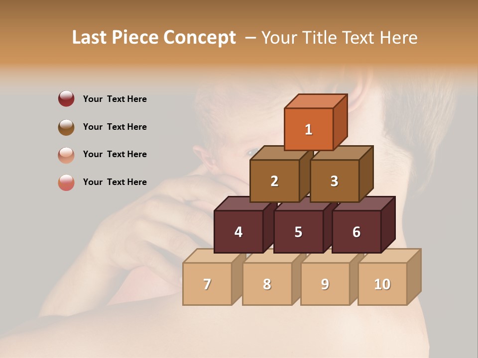 Resting Touching Boy PowerPoint Template