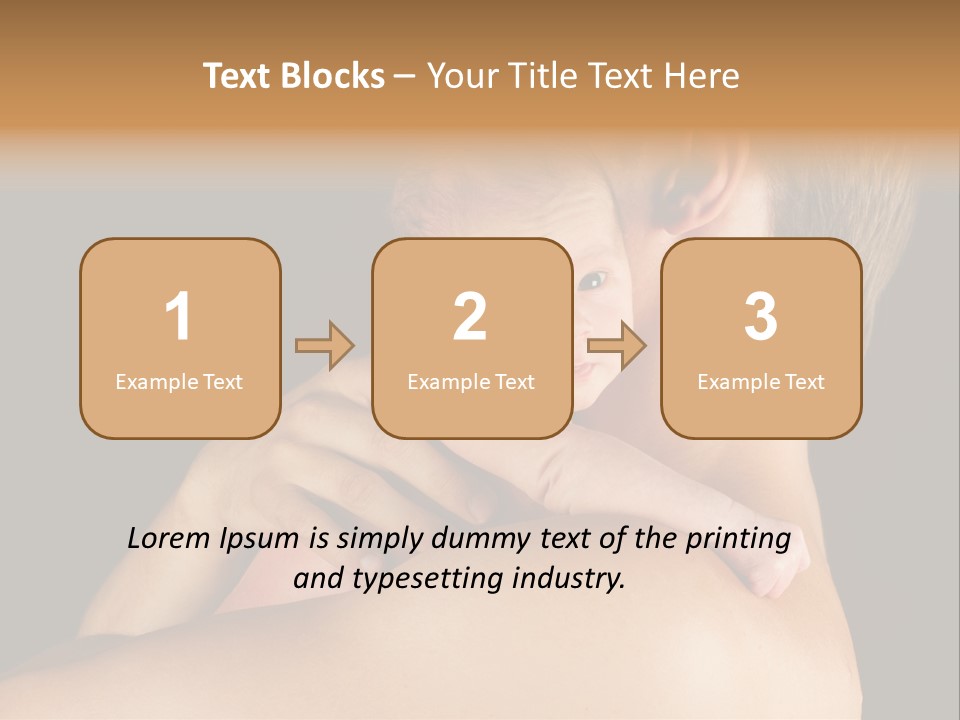 Resting Touching Boy PowerPoint Template