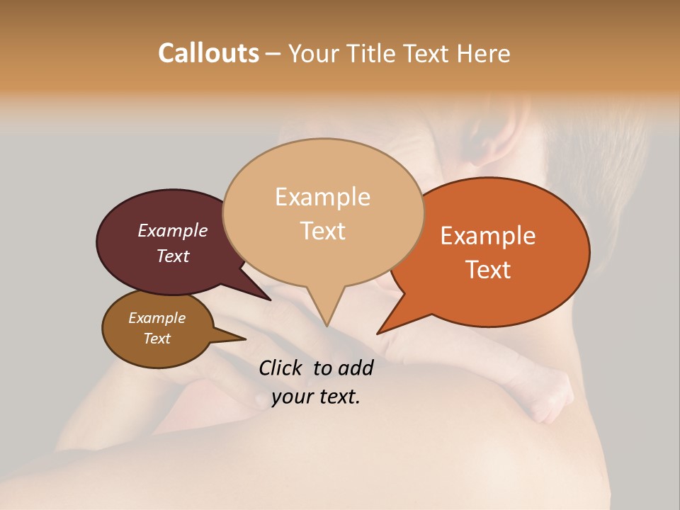 Resting Touching Boy PowerPoint Template