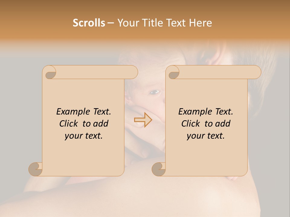Resting Touching Boy PowerPoint Template