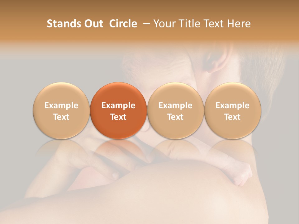 Resting Touching Boy PowerPoint Template