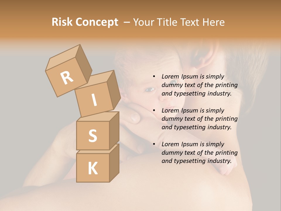 Resting Touching Boy PowerPoint Template