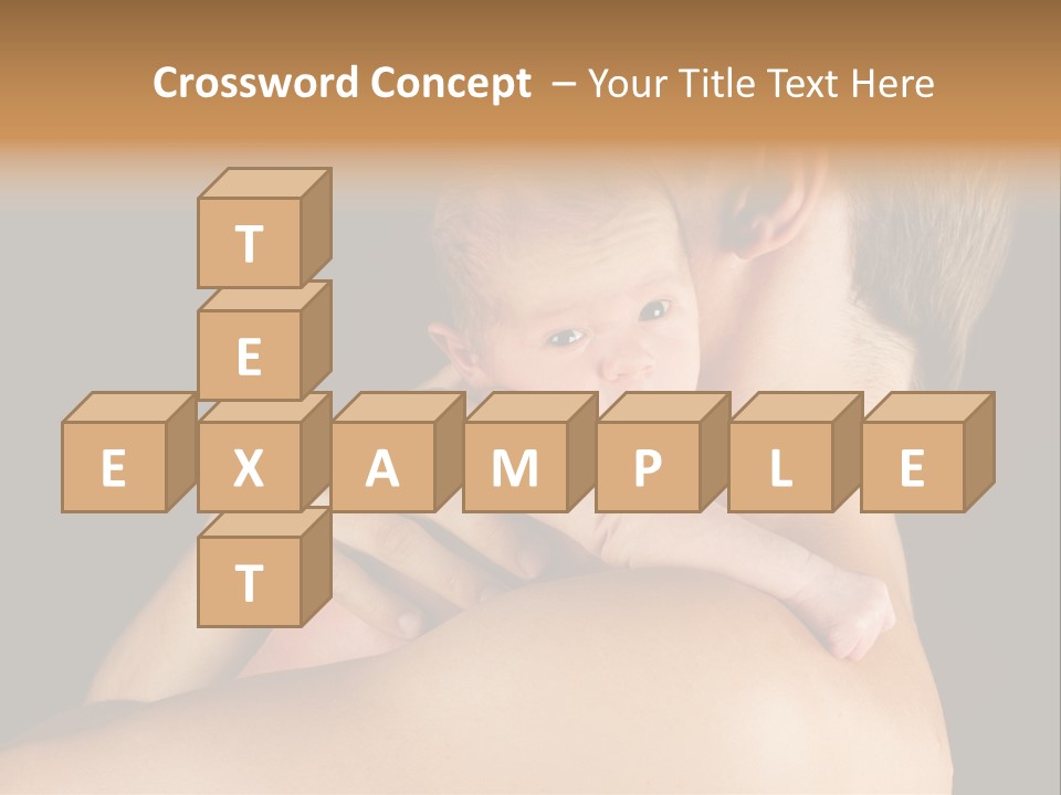 Resting Touching Boy PowerPoint Template