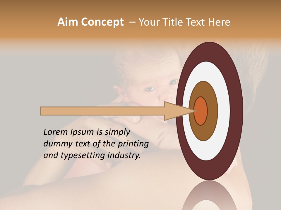 Resting Touching Boy PowerPoint Template