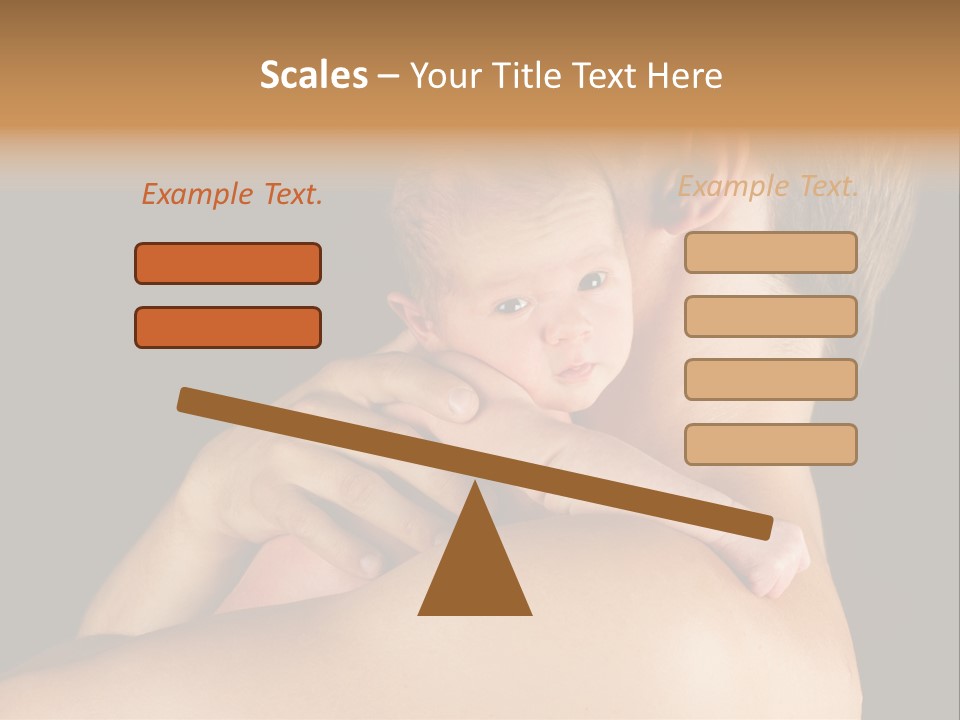Resting Touching Boy PowerPoint Template