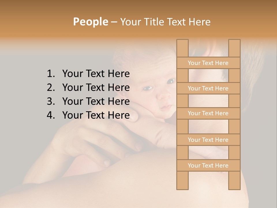 Resting Touching Boy PowerPoint Template