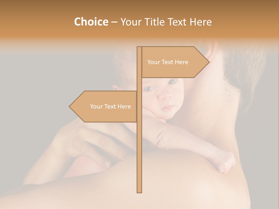Resting Touching Boy PowerPoint Template