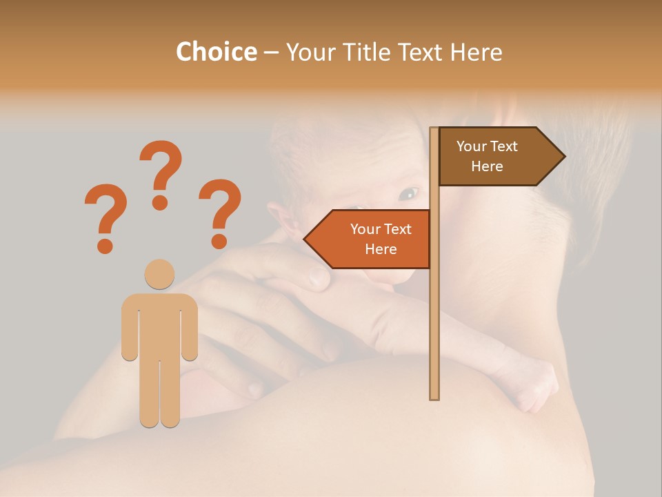 Resting Touching Boy PowerPoint Template