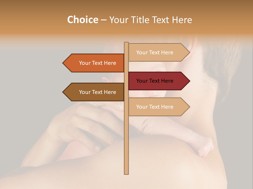 Resting Touching Boy PowerPoint Template