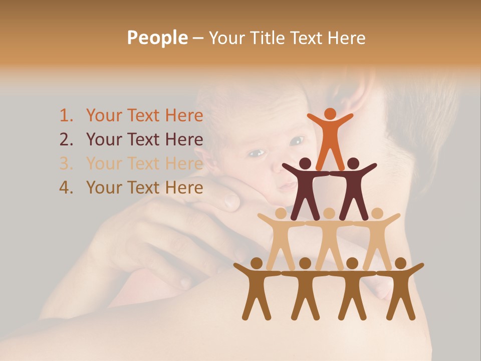 Resting Touching Boy PowerPoint Template