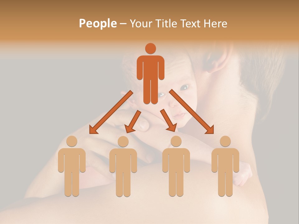 Resting Touching Boy PowerPoint Template