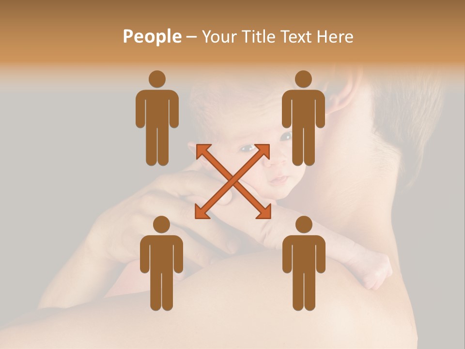 Resting Touching Boy PowerPoint Template