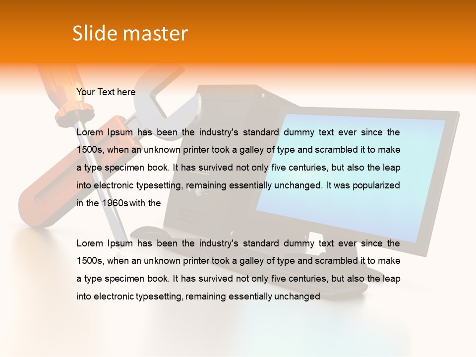 Background Space Wrench PowerPoint Template