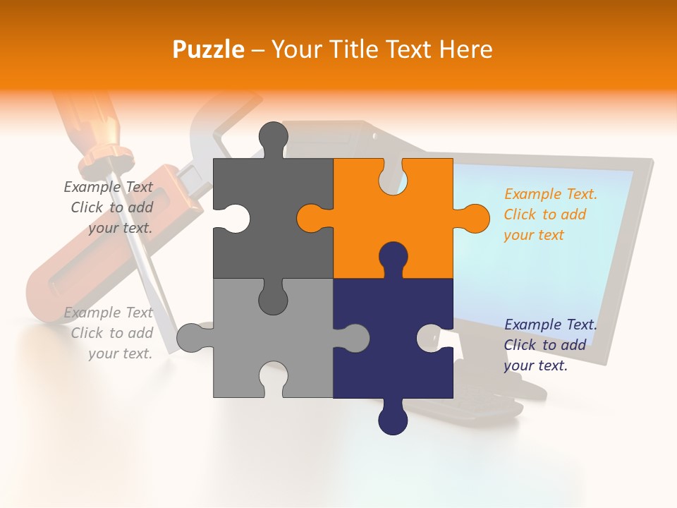 Background Space Wrench PowerPoint Template
