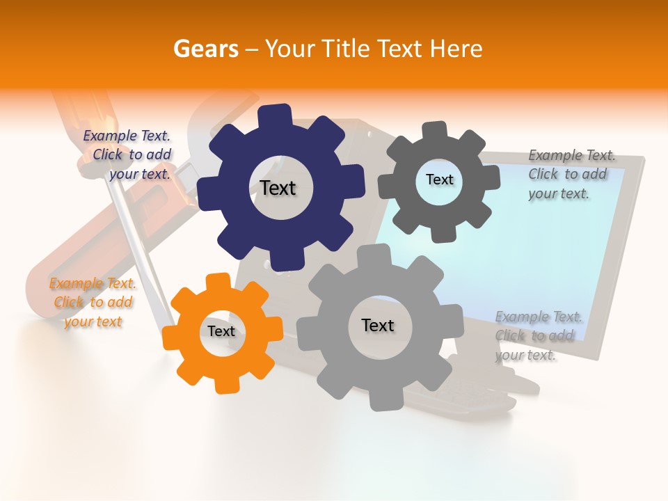 Background Space Wrench PowerPoint Template